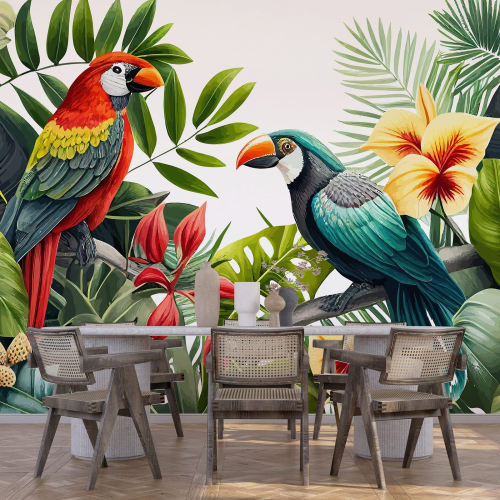 Papier peint panoramique - Motif Tropical