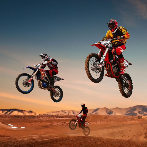 Papier peint panoramique Motocross