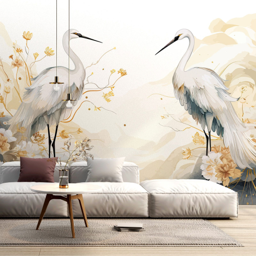 Papier peint panoramique - Oiseaux Aigrettes