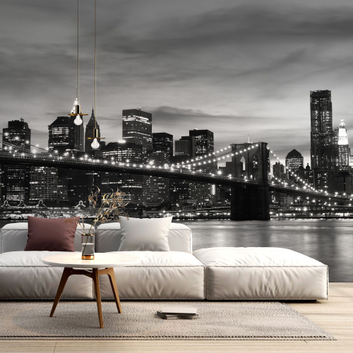 Papier peint panoramique - Panorama New York Noir et Blanc