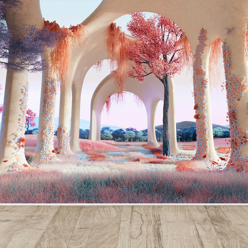 Papier peint panoramique - Paysage 3D