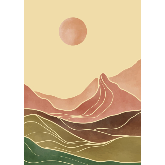 Papier peint panoramique - Paysage Boho
