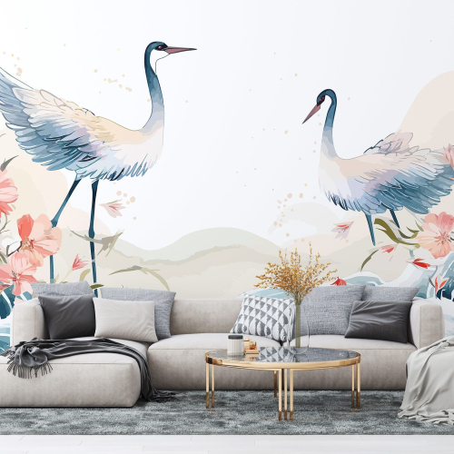 Papier peint panoramique - Paysage Oiseaux