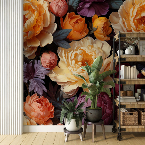 Papier peint panoramique - Pivoines