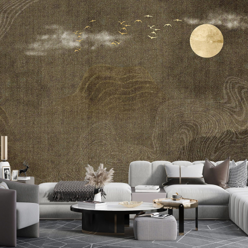 Papier peint panoramique - Plaine Lune Boho