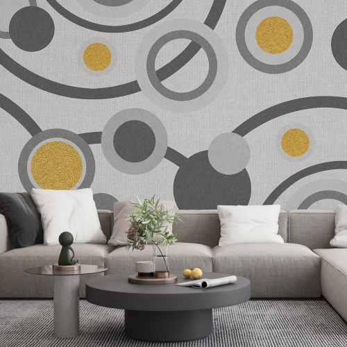 Papier peint panoramique - Ronds Design