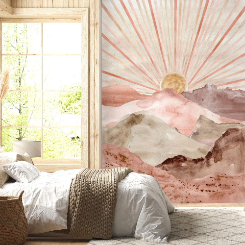 Papier peint panoramique - Soleil Boho