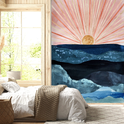Papier peint panoramique - Soleil Boho