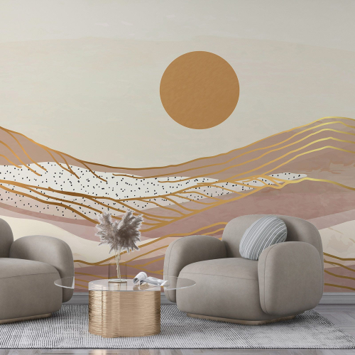 Papier peint panoramique - Soleil Boho