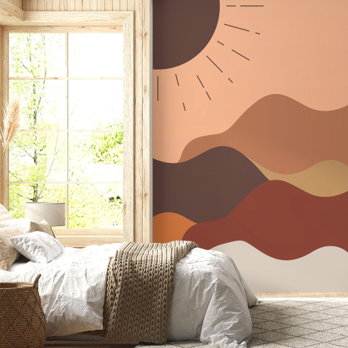 Papier peint panoramique - Soleil Boho