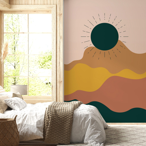 Papier peint panoramique - Soleil Boho