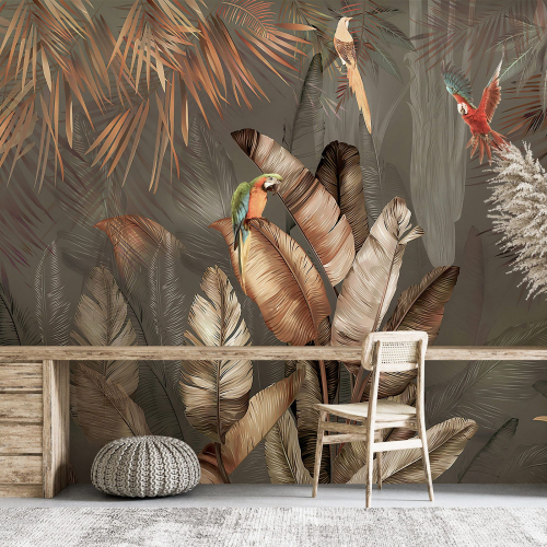 Papier peint panoramique - Tiges tropicales