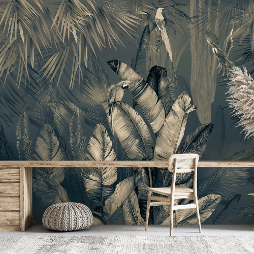 Papier peint panoramique - Tiges tropicales