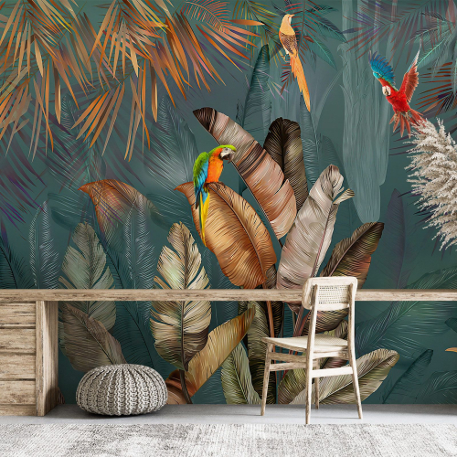 Papier peint panoramique - Tiges tropicales