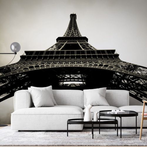 Papier peint panoramique - Tour Eiffel Noir et Blanc