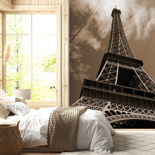 Papier peint panoramique - Tour Eiffel Sépia