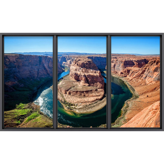 Papier peint panoramique Trompe l'œil baie vitrée - Grand canyon