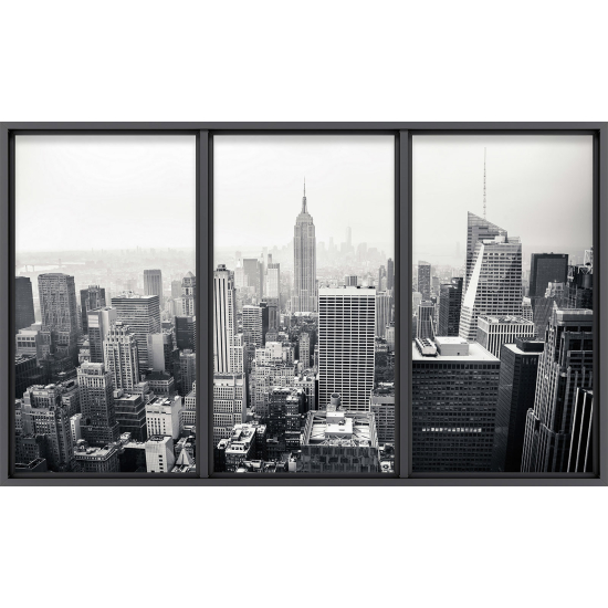 Papier peint panoramique Trompe l'œil baie vitrée - New york