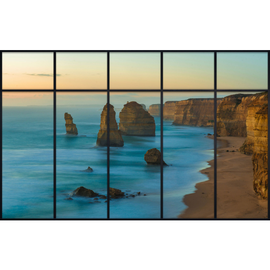 Papier peint panoramique Trompe l'œil Verrière - Falaises