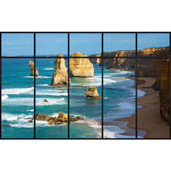 Papier peint panoramique Trompe l'œil Verrière - Falaises