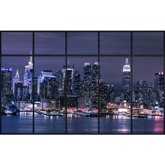 Papier peint panoramique Trompe l'œil Verrière - New york