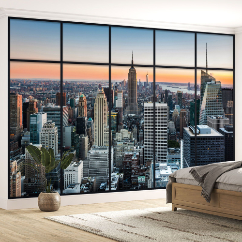 Papier peint panoramique Trompe l'œil Verrière - New york