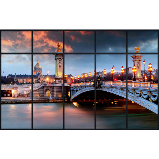 Papier peint panoramique Trompe l'œil Verrière - Paris