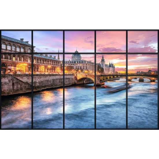 Papier peint panoramique Trompe l'œil Verrière - Paris