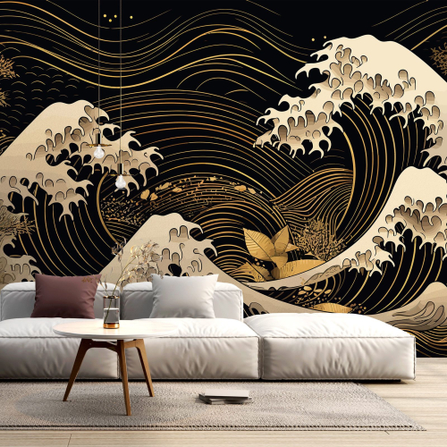 Papier peint panoramique - Vagues japonaises