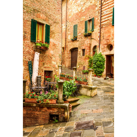 Papier peint panoramique - Village Fleurs