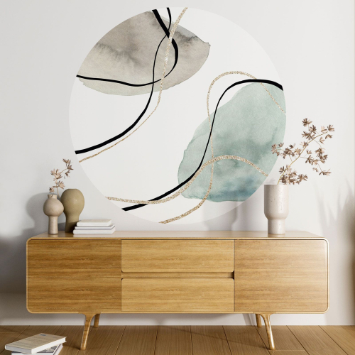 Papier peint rond / cercle - Abstrait