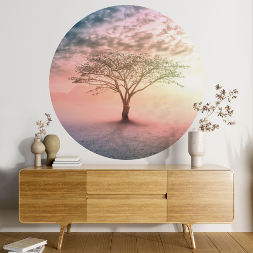 Papier peint rond / cercle - Arbre