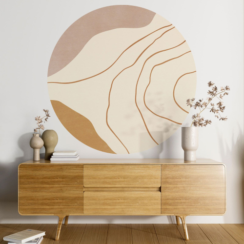 Papier peint rond / cercle - Boho