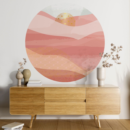 Papier peint rond / cercle - Boho