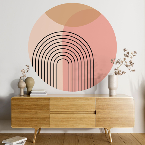 Papier peint rond / cercle - Boho