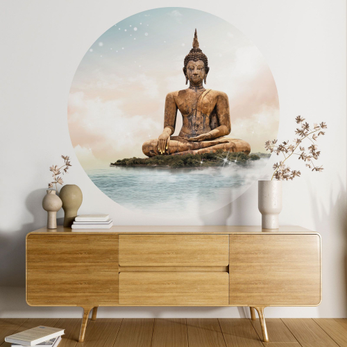 Papier peint rond / cercle - Bouddha