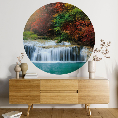 Papier peint rond / cercle - Cascade