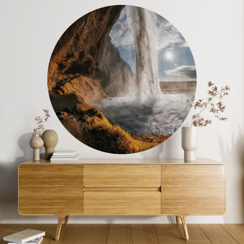 Papier peint rond / cercle - Cascade