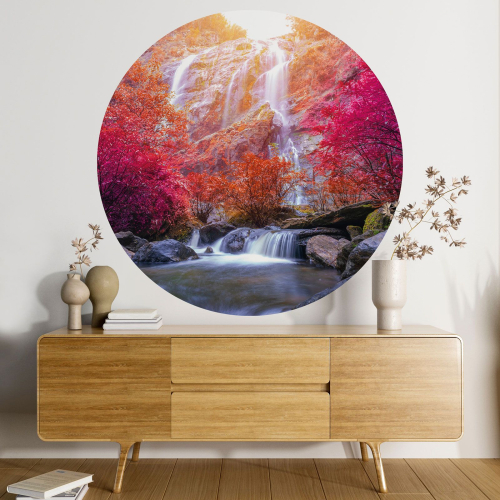 Papier peint rond / cercle - Cascades