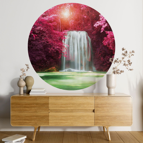 Papier peint rond / cercle - Cascades