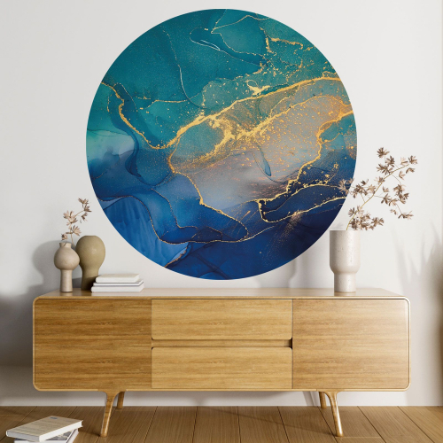 Papier peint rond / cercle - Effet Marbré