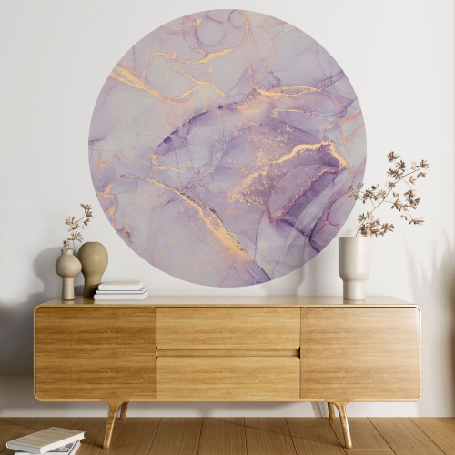 Papier peint rond / cercle - Effet Marbré