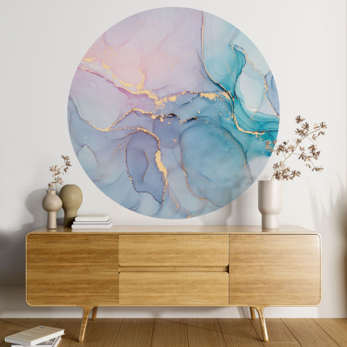 Papier peint rond / cercle - Effet Marbré