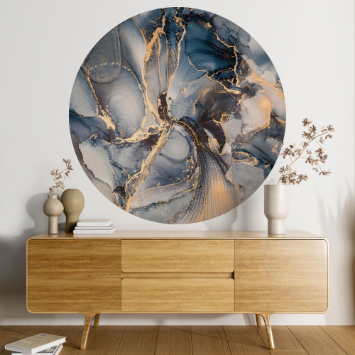 Papier peint rond / cercle - Effet Marbré