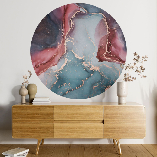 Papier peint rond / cercle - Effet Marbré