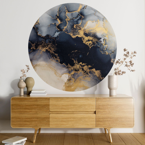 Papier peint rond / cercle - Effet Marbré