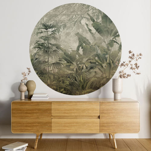 Papier peint rond / cercle - Forêt Tropicale