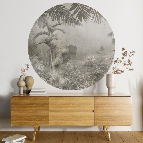 Papier peint rond / cercle - Forêt Tropicale