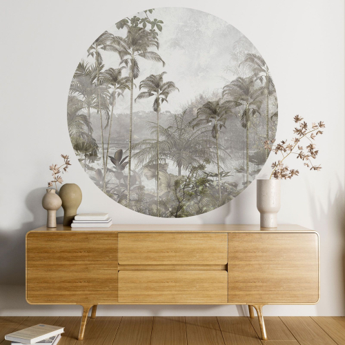 Papier peint rond / cercle - Forêt Tropicale