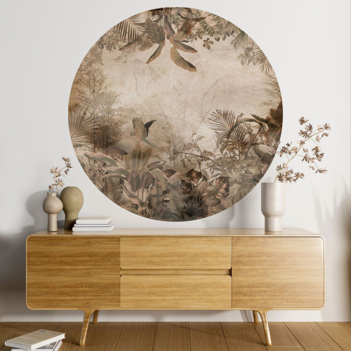 Papier peint rond / cercle - Forêt Tropicale